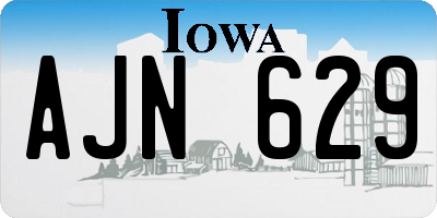 IA license plate AJN629
