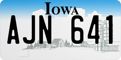 IA license plate AJN641