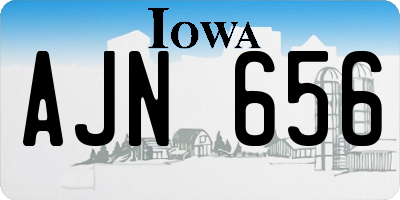 IA license plate AJN656