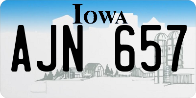 IA license plate AJN657