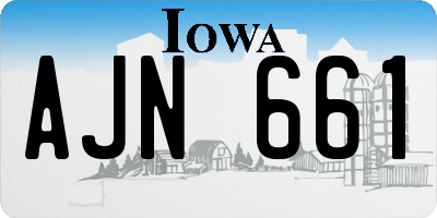 IA license plate AJN661