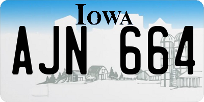 IA license plate AJN664