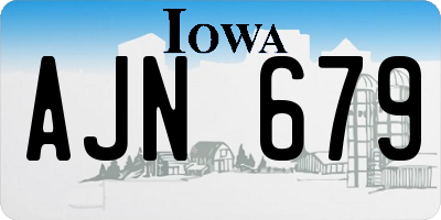 IA license plate AJN679