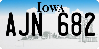 IA license plate AJN682