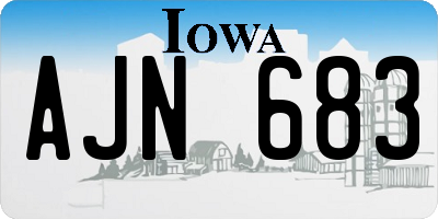 IA license plate AJN683
