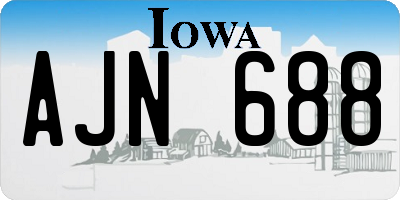 IA license plate AJN688