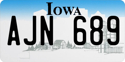 IA license plate AJN689