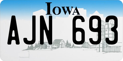 IA license plate AJN693