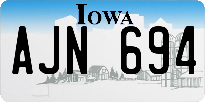 IA license plate AJN694