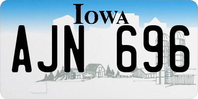 IA license plate AJN696