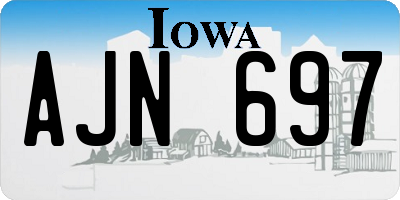 IA license plate AJN697