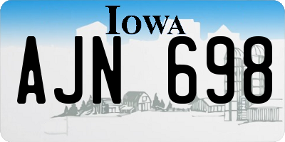 IA license plate AJN698