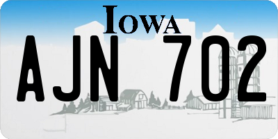 IA license plate AJN702