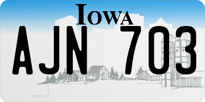 IA license plate AJN703