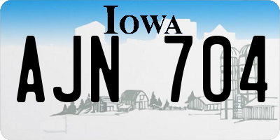 IA license plate AJN704