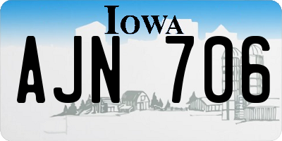 IA license plate AJN706