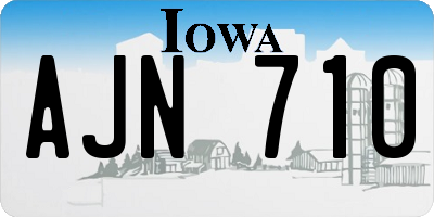 IA license plate AJN710