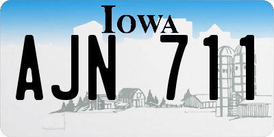 IA license plate AJN711