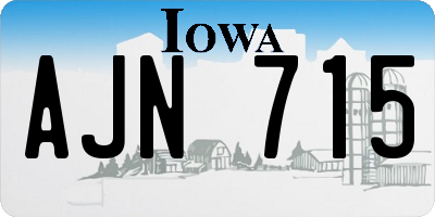 IA license plate AJN715