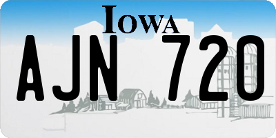 IA license plate AJN720