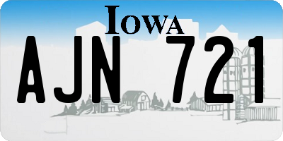 IA license plate AJN721