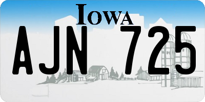 IA license plate AJN725