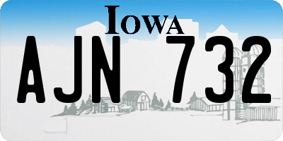 IA license plate AJN732