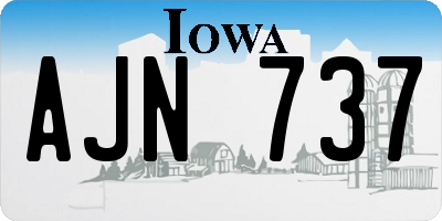 IA license plate AJN737