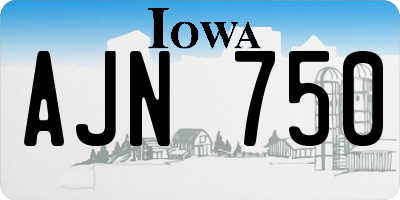 IA license plate AJN750