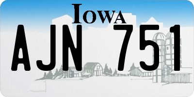 IA license plate AJN751