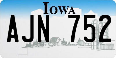 IA license plate AJN752