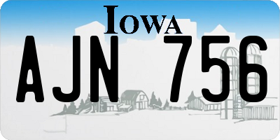 IA license plate AJN756