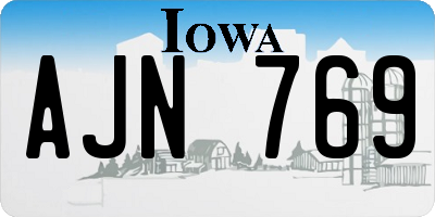 IA license plate AJN769