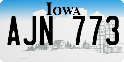 IA license plate AJN773