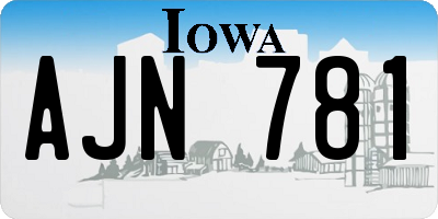 IA license plate AJN781