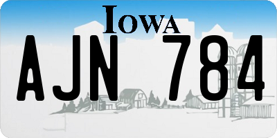 IA license plate AJN784