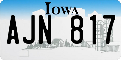 IA license plate AJN817