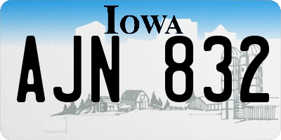 IA license plate AJN832