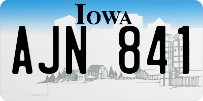 IA license plate AJN841