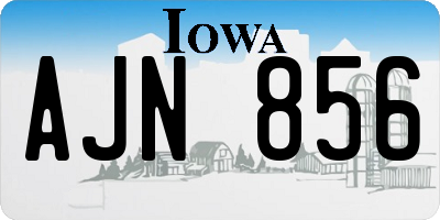 IA license plate AJN856