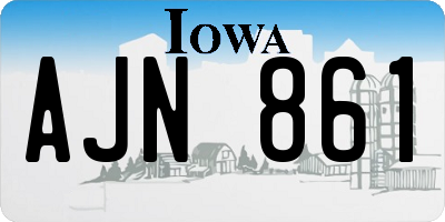IA license plate AJN861