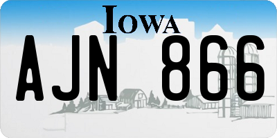 IA license plate AJN866