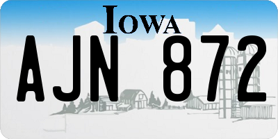 IA license plate AJN872