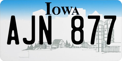 IA license plate AJN877