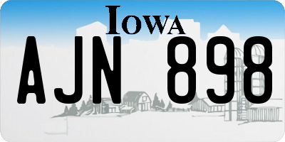 IA license plate AJN898