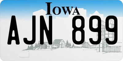 IA license plate AJN899