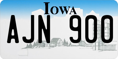 IA license plate AJN900