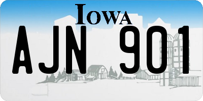 IA license plate AJN901