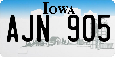IA license plate AJN905