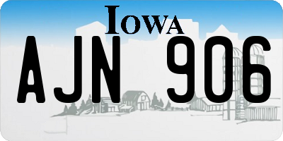 IA license plate AJN906
